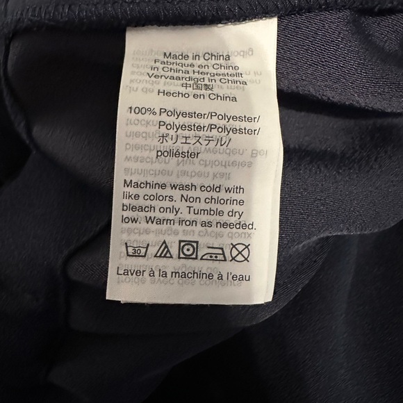 EUC J. Crew Faux Wrap Cutout Back Poplin Wide Leg Cropped Jumpsuit size 10 Navy - Picture 10 of 10